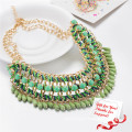 Delicate Gorgeous Trendy Chic Light Green Stone Ethnic Design Jewelry Necklace Gifts